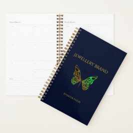 Mooie vlinder donkerblauw planner