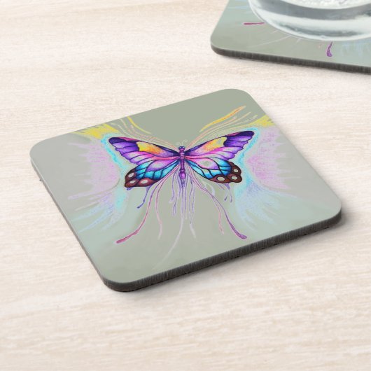Mooie vlinder drankjes onderzetter (Linkerzijde)