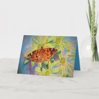 Mooie Vlinder en Daisies Waterverf Kaart