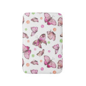 Mooie vlinder en poka dots badmat (Voorkant Verticaal)