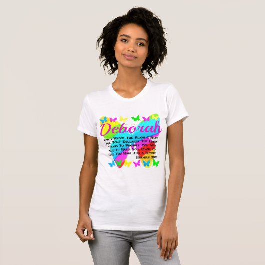 MOOIE VLINDER GEPERSONALISEERD JEREMIA 29:11 T-SHIRT (Voorkant volledig)