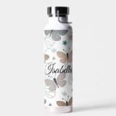 Mooie vlinder gepersonaliseerde waterfles (Links)