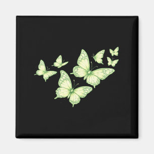 Mooie Vlinder Groene Vlinder Liefhebbers Vrouwen Magneet