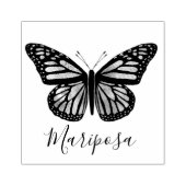 Mooie vlinder handleiding, aangepast IT Rubberstempel (Afrduk)