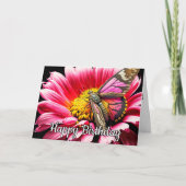 Mooie vlinder Happy Birthday Kaart (Voorkant)