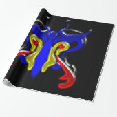 Mooie vlinder icoon glas cadeaupapier (Uitgerold)