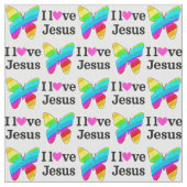 MOOIE VLINDER IK HOU VAN JEZUS STOF (Close Up)