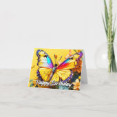 Mooie vlinder illustratie Gelukkige Verjaardag Kaart (Voorkant)