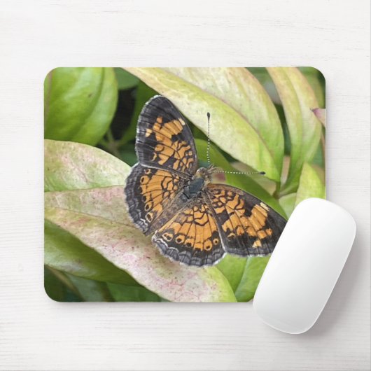 Mooie vlinder in Natuur Mousepad Muismat (Met muis)