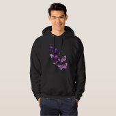 Mooie vlinder is Paarse vlinder Hoodie (Voorkant volledig)
