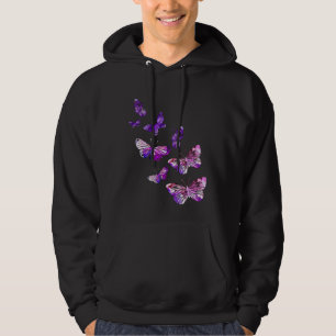 Mooie vlinder is Paarse vlinder Hoodie