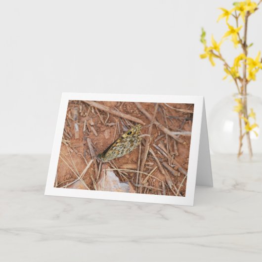 Mooie vlinder kaart (Gele Bloem)