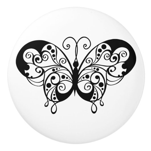 Mooie vlinder keramische knop (Voorkant)