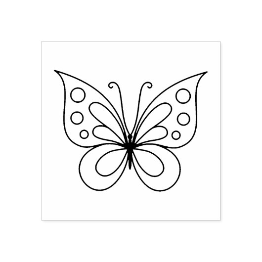 Mooie vlinder - Kleur mij Rubberstempel (Afrduk)