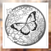 Mooie Vlinder Kleurplaat Venster Cling Raamsticker (Vel 2)