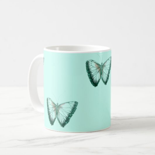 Mooie vlinder koffiemok (Voorkant links)