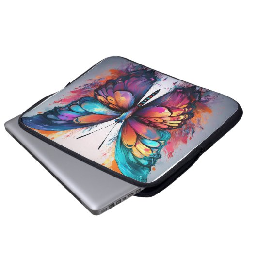 Mooie vlinder laptop sleeve (Voorkant onderkant)