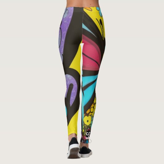 Mooie vlinder leggings (Achterkant)