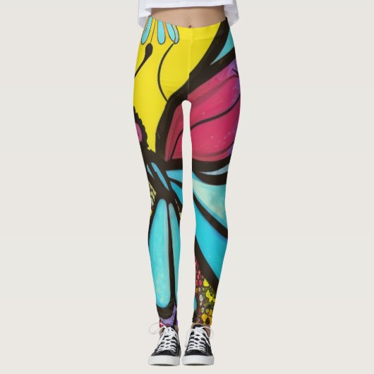 Mooie vlinder leggings (Voorkant)