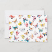 Mooie Vlinder Meisje Verjaardagsfoto Bedankkaart (Achterkant)