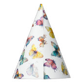 Mooie Vlinder Meisje's Verjaardagsfeest Feesthoedjes (Achterkant)