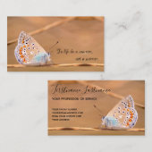 Mooie vlinder met motivatie citroenbus visitekaartje (Voorkant / Achterkant)