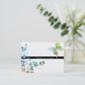 Mooie vlinder met ontmoedigend bericht visitekaartje (Staand voorkant)