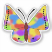 Mooie vlinder met regenboogvleugels sticker (Voorkant)