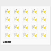 Mooie Vlinder met Spreuk Vierkante Sticker (Vel)