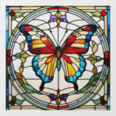  Mooie Vlinder Nep Gebrandschilderd Glas  Raamsticker (Vel)