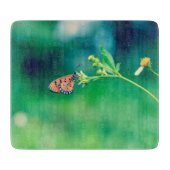 Mooie vlinder op een bloem #2 snijplank (Voorkant)