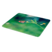 Mooie vlinder op een bloem #2 snijplank (Hoek)