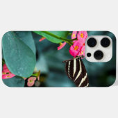 Mooie vlinder op een roze bloem Case-Mate iPhone case (Achterkant (horizontaal))
