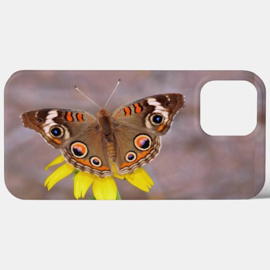 Mooie vlinder op gele bloem Case-Mate iPhone case (Achterkant (horizontaal))