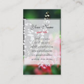 Mooie vlinder op rode ventilator visitekaartje (Achterkant)