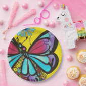 Mooie vlinder papieren bordje (Feest)