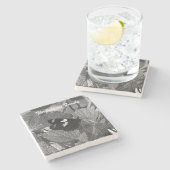 Mooie vlinder personaliseer je familie stenen onderzetter (Zijkant)