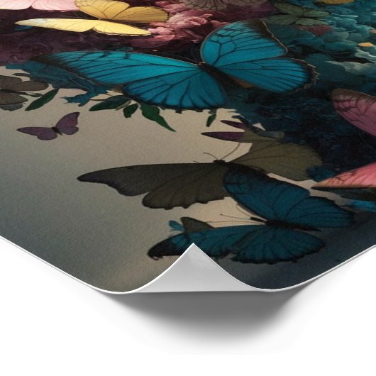 Mooie vlinder poster (Hoek)