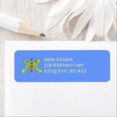 Mooie vlinder retouradres sticker (Insitu)