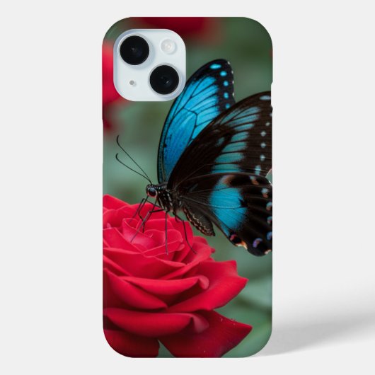 Mooie Vlinder Rode Roos - Case-Mate iPhone Case (Achterkant)