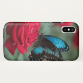 Mooie Vlinder Rode Roos - Case-Mate iPhone Case (Achterkant (horizontaal))