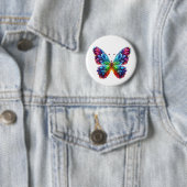 Mooie vlinder ronde button 5,7 cm (In situ)