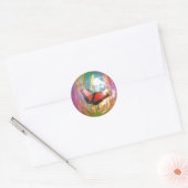 Mooie vlinder ronde sticker (Envelop)
