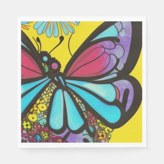 Mooie vlinder servet (Voorkant)