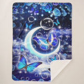 Mooie vlinder sherpa deken (Voorkant)