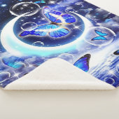 Mooie vlinder sherpa deken (3/4)