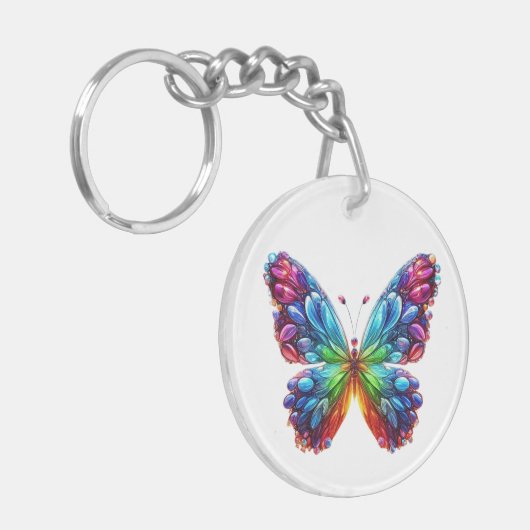 Mooie vlinder sleutelhanger (Voorkant Links)