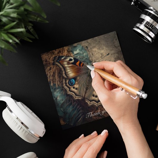 Mooie vlinder spreiden zijn vleugels Platte Kaart