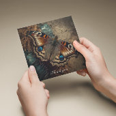 Mooie vlinder spreiden zijn vleugels Platte Kaart