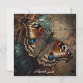 Mooie vlinder spreiden zijn vleugels Platte Kaart (Voorkant)